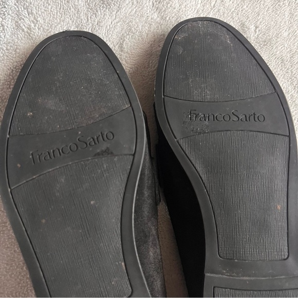 Franco Sarto Jolie Suede Leather Kiltie Tassel Loafer Flats Black Sz 9 - Picture 6 of 12